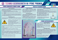 Стенд-уголок "Техника безопасности на уроках физики" - fgospostavki.ru - Белгород