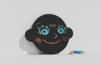 Фигурная грифельная меловая доска на тему эмоций - fgospostavki.ru - Белгород