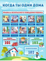 Стенд "Когда ты один дома" - fgospostavki.ru - Белгород
