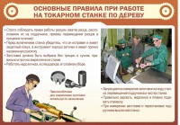 Стенд "Основные правила при работе на токарном станке по дереву" - fgospostavki.ru - Белгород