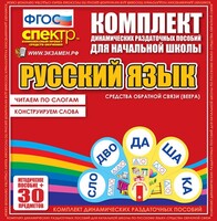 Динамические раздаточные пособия. Русский язык (веера). Читаем по слогам (слоги из двух букв). Конструируем слова (слоги из двух и трех букв). - fgospostavki.ru - Белгород