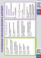 Таблица "Условные обозначения в алгебре" (винил) - fgospostavki.ru - Белгород