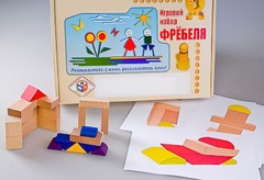 Игровой набор Фребеля "Конструктор деревянный без соединений-2" (Серия "Эксперимент") - fgospostavki.ru - Белгород
