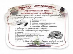 Стенд резной "Характеристика героя литературного произведения" - fgospostavki.ru - Белгород