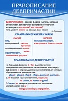 Стенд "Правописание деепричастий" - fgospostavki.ru - Белгород