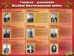 Стенд "Учителя-участники Великой Отечественной войны" - fgospostavki.ru - Белгород