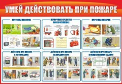 Стенд "Умей действовать при пожаре" - fgospostavki.ru - Белгород