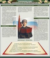Стенд "Уставы. Закон военной службы. Военная присяга" - fgospostavki.ru - Белгород