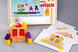 Игровой набор Фребеля "Конструктор деревянный без соединений-4" (Серия "Эксперимент") - fgospostavki.ru - Белгород