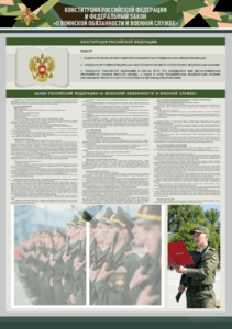 Стенд-уголок "Конституция Российской Федерации и Федеральный закон "О воинской обязанности и военной службе" - fgospostavki.ru - Белгород