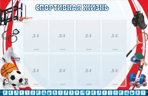 Стенд "Спортивная жизнь" Вариант 1 - fgospostavki.ru - Белгород