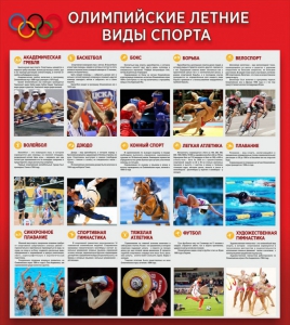 Стенд "Олимпийские летние виды спорта" - fgospostavki.ru - Белгород