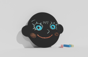 Фигурная грифельная меловая доска на тему эмоций - fgospostavki.ru - Белгород