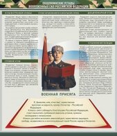 Стенд "Уставы. Закон военной службы. Военная присяга" - fgospostavki.ru - Белгород